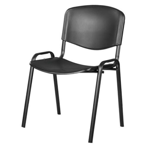 Silla para oficina plástica de color negro modelo Génova